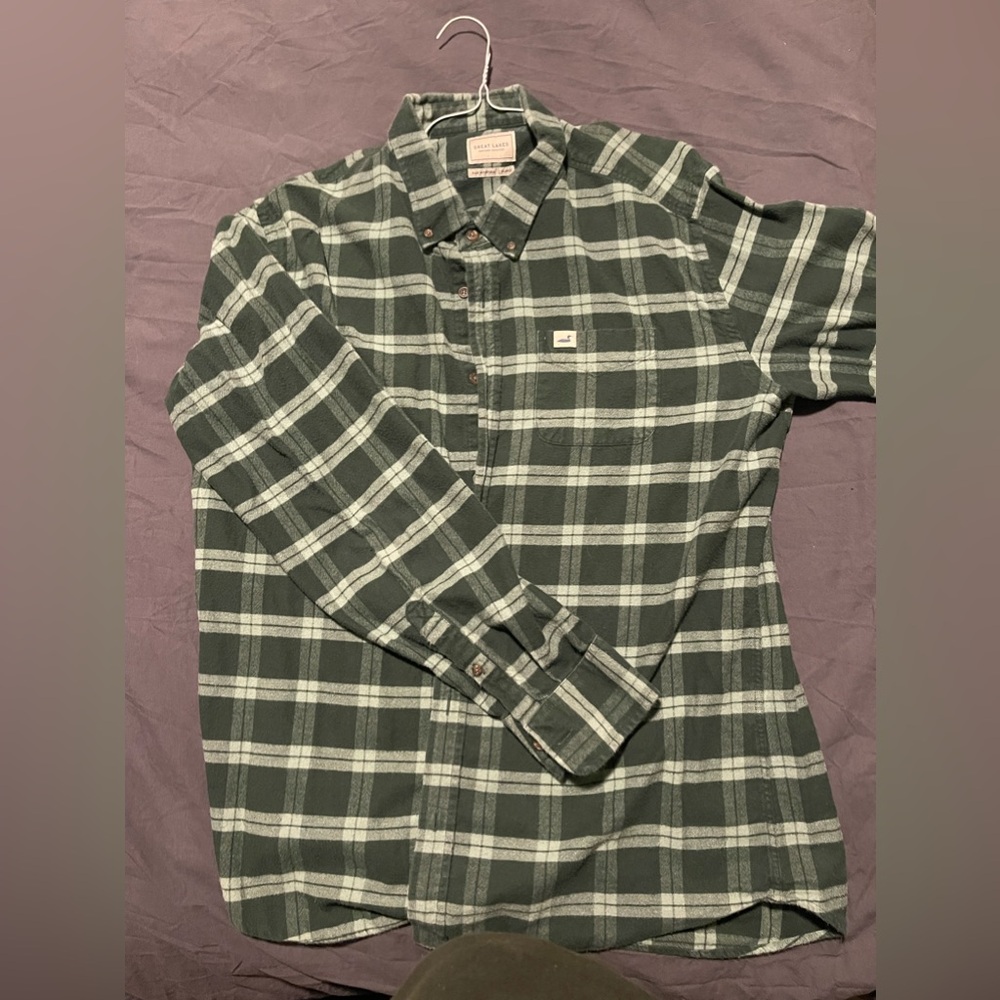 Men’s green flannel